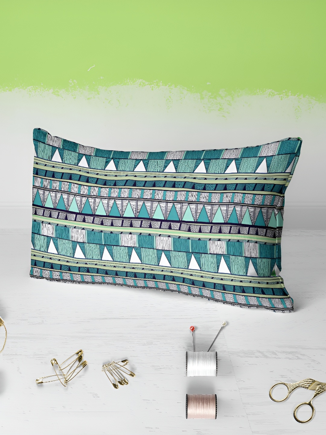 

ArtzFolio Green & Black 2 Pieces Velvet Rectangle Pillow Covers