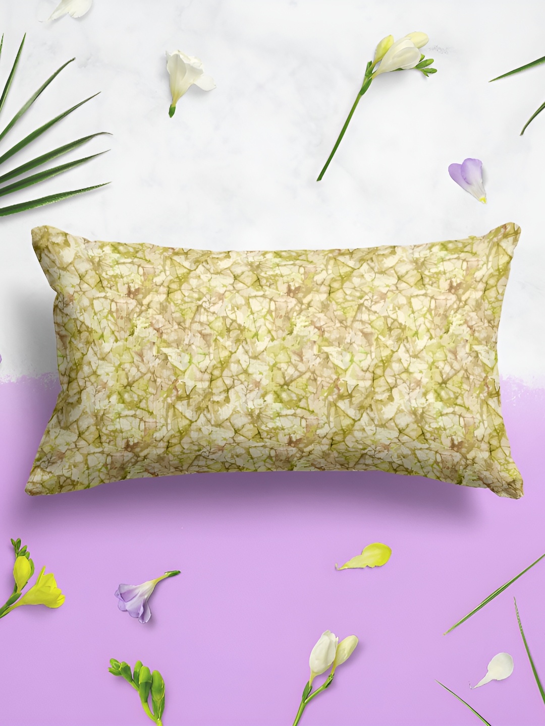 

ArtzFolio Green & Yellow 2 Pieces Abstract Printed Rectangular Pillow Covers