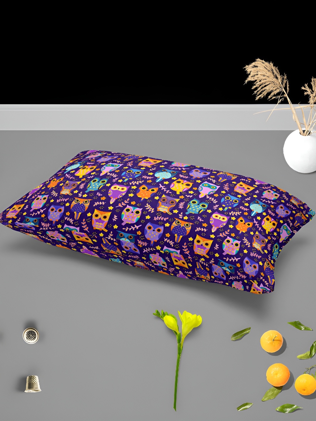 

ArtzFolio Purple & Blue 2 Pieces Self Design Rectangle Pillow Covers