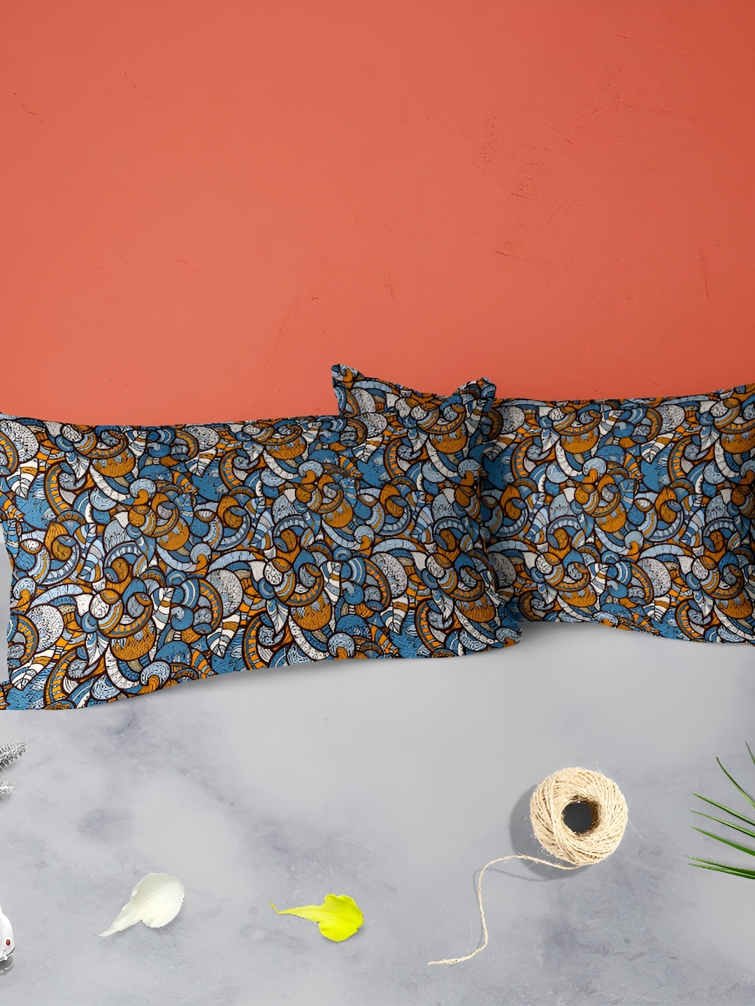 

ArtzFolio Blue 2 Pieces Velvet Rectangle Pillow Covers