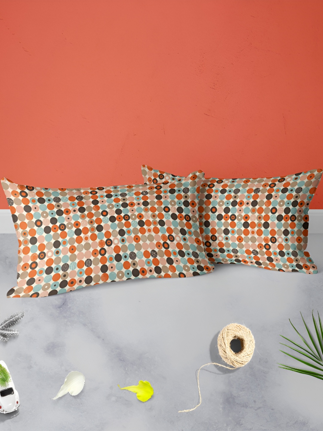 

ArtzFolio Orange & Black 2 Pieces Printed Velvet Rectangle Pillow Covers