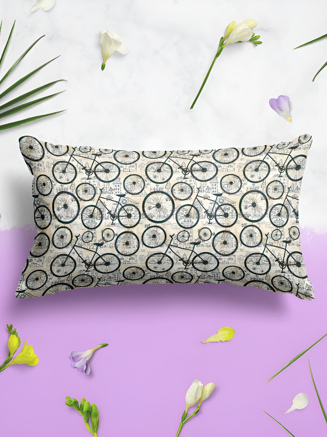 

ArtzFolio Blue and Beige 2 Pieces Cotton Rectangle Pillow Covers