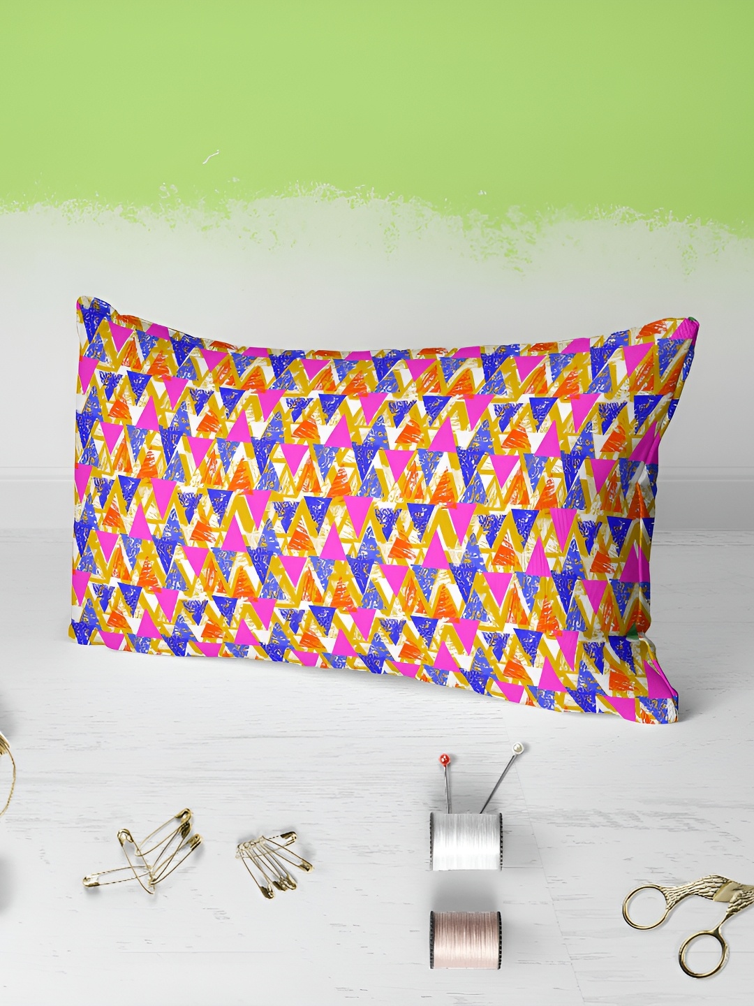 

ArtzFolio Pink & Blue 2 Pieces Printed Rectangle Pillow Covers