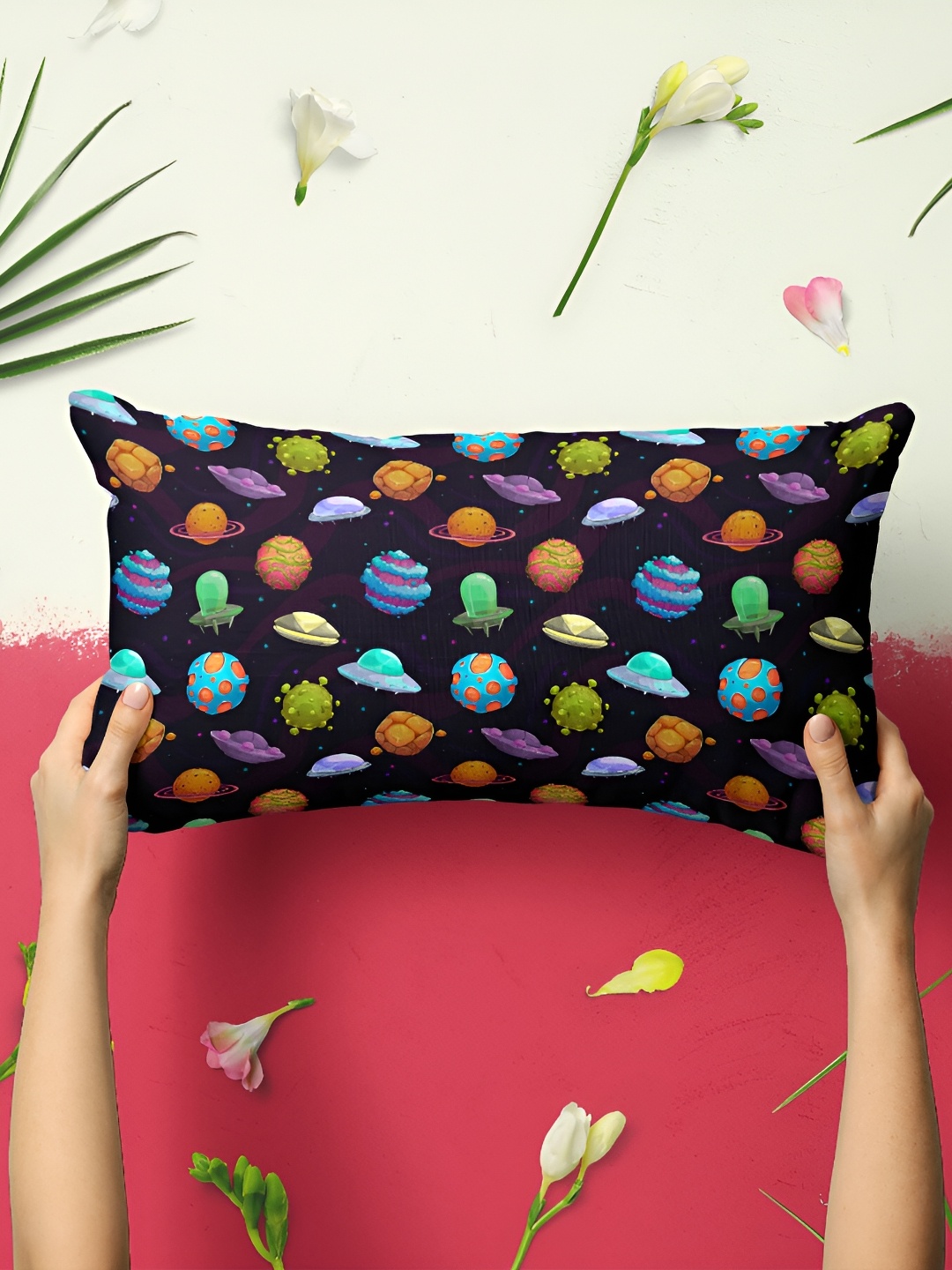 

ArtzFolio Black 2 Pieces Printed Rectangle Pillow Covers