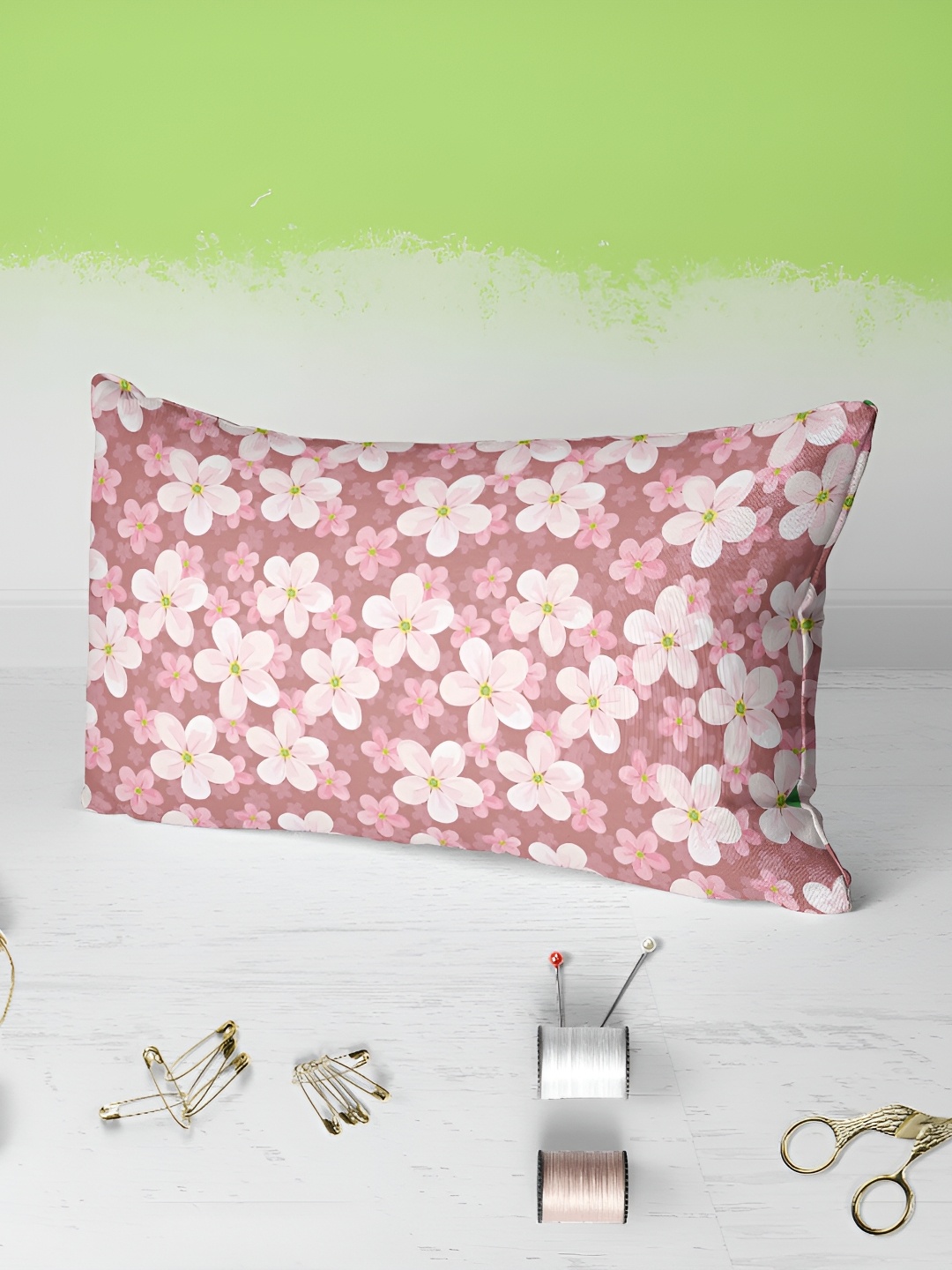 

ArtzFolio Peach & Beige 2 Pieces Rectangle Velvet Pillow Covers