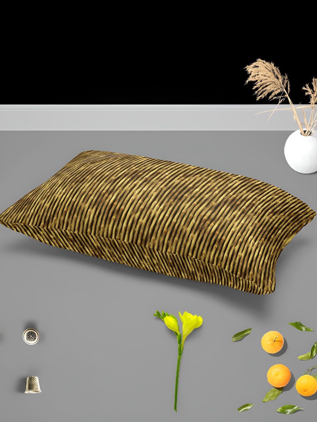 

ArtzFolio Mustard & Brown 2 Pieces Rectangle Pillow Covers