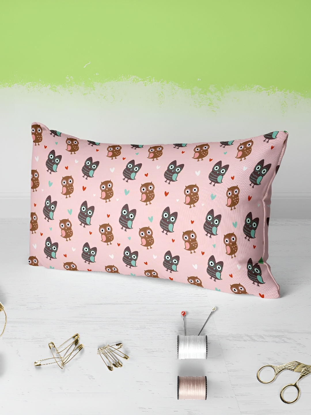

ArtzFolio Pecah & Brown 2 Pieces Rectangle Pillow Covers, Peach