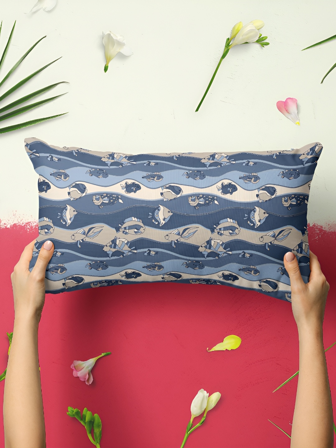

ArtzFolio Blue 2 Pieces Printed Rectangle Pillow Covers