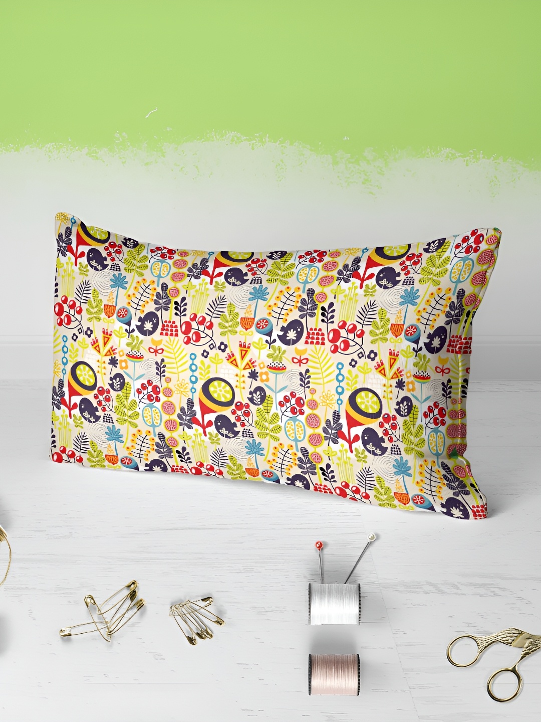 

ArtzFolio Yellow & Red 2 Pieces Rectangle Pillow Covers