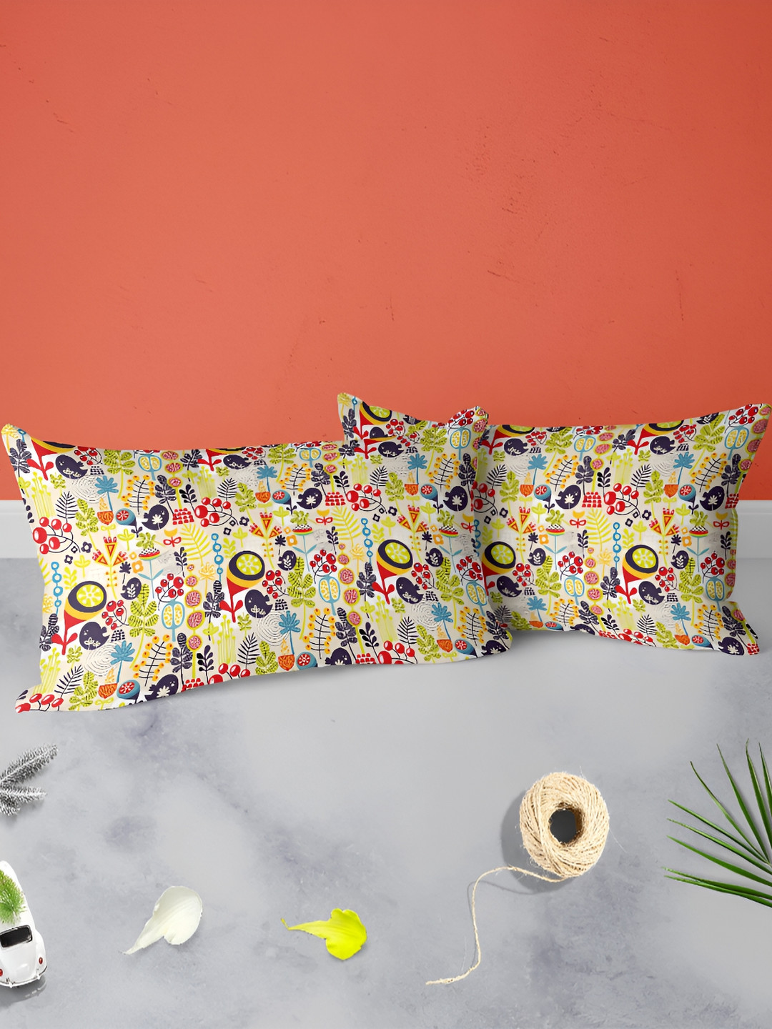 

ArtzFolio Yellow 2 Pieces Abstract Rectangle Pillow Covers