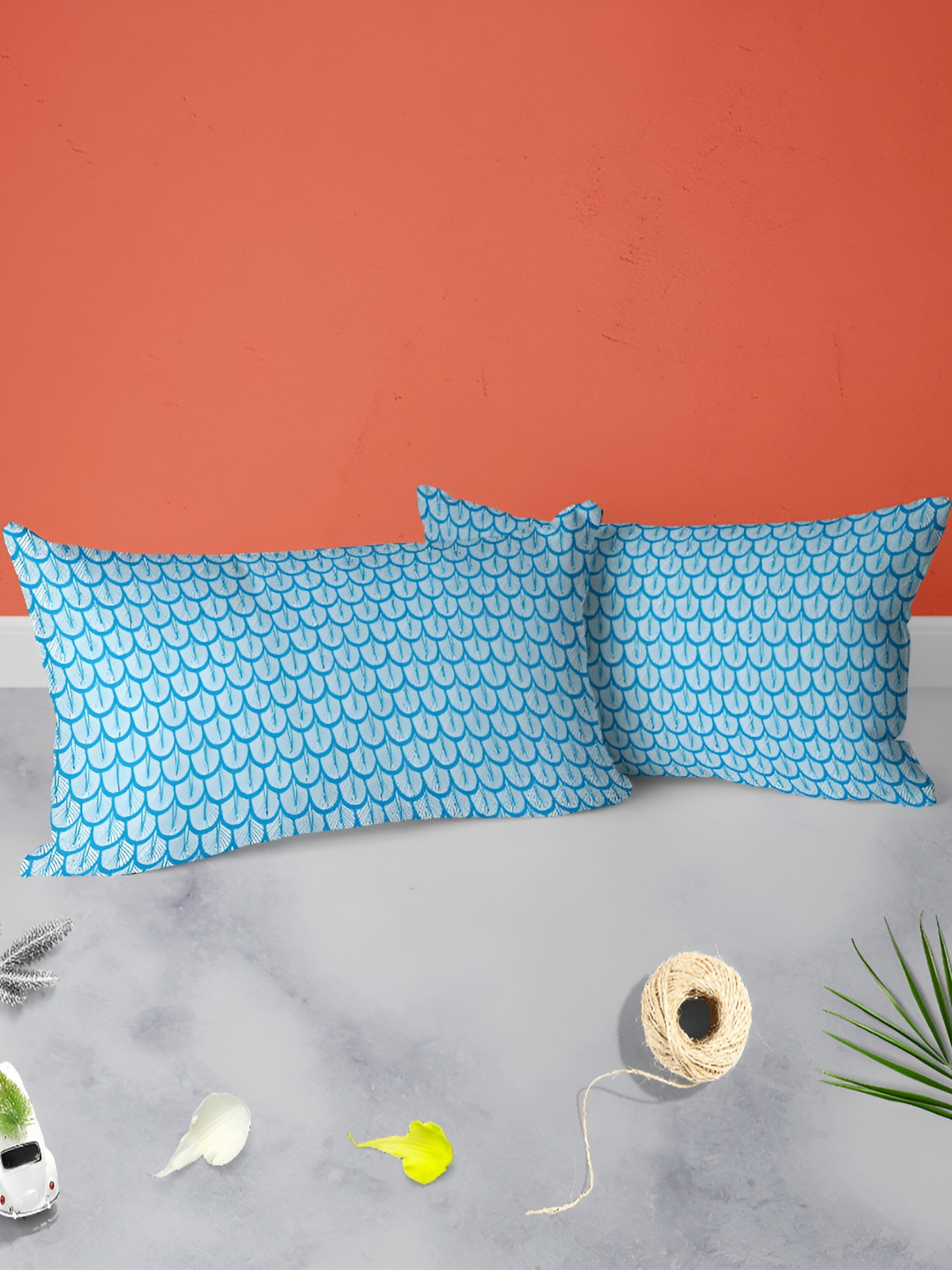 

ArtzFolio Blue & White 2 Pieces Abstract Rectangle Pillow Covers