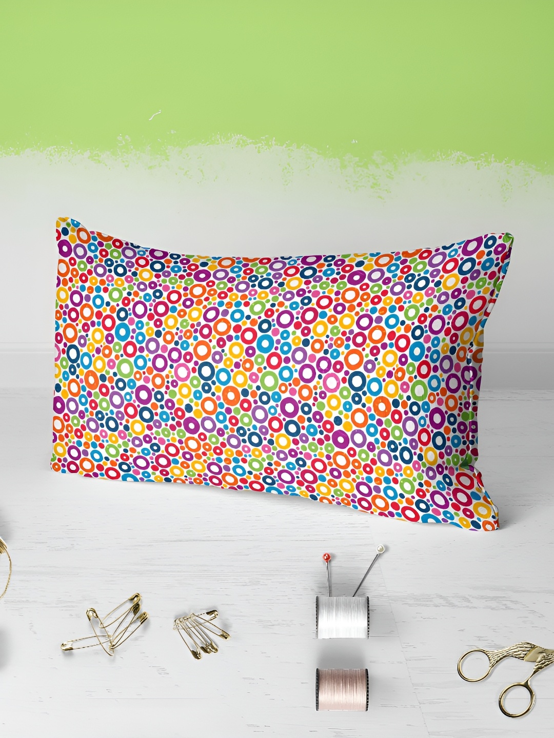 

ArtzFolio Pink Yellow 2 Pieces Abstract Printed Rectangle Pillow Covers