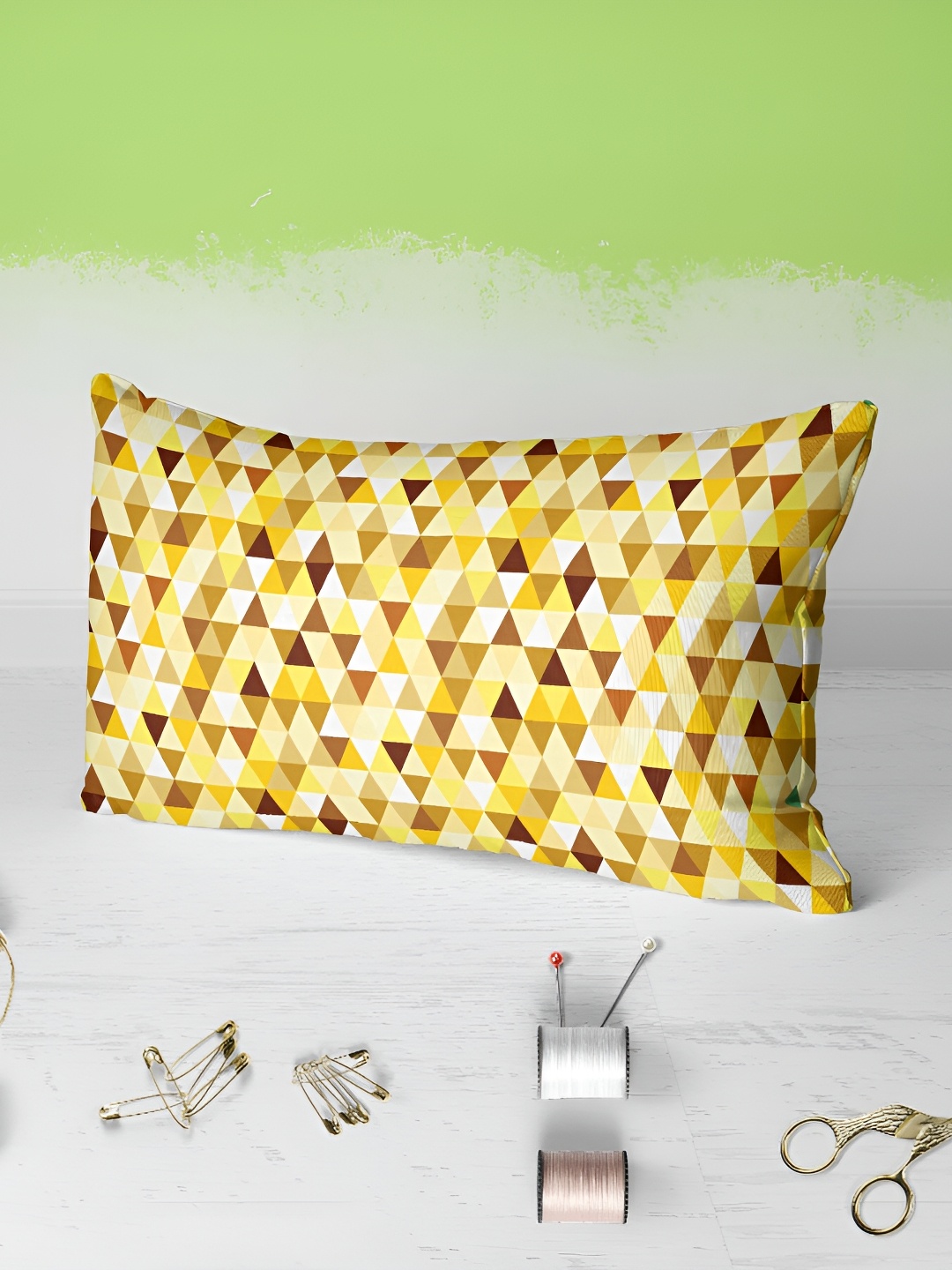 

ArtzFolio Yellow & Brown 2 Pieces Printed Rectangle Pillow Covers