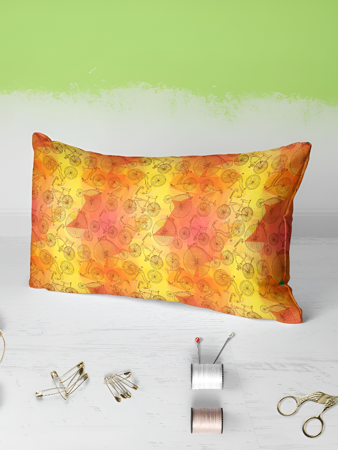 

ArtzFolio Yellow & Orange 2 Pcs Velvet Rectangle Pillow Covers