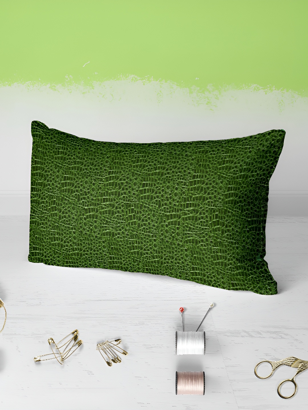 

ArtzFolio Green 2 Pieces Abstract Printed Rectangular Pillow Covers