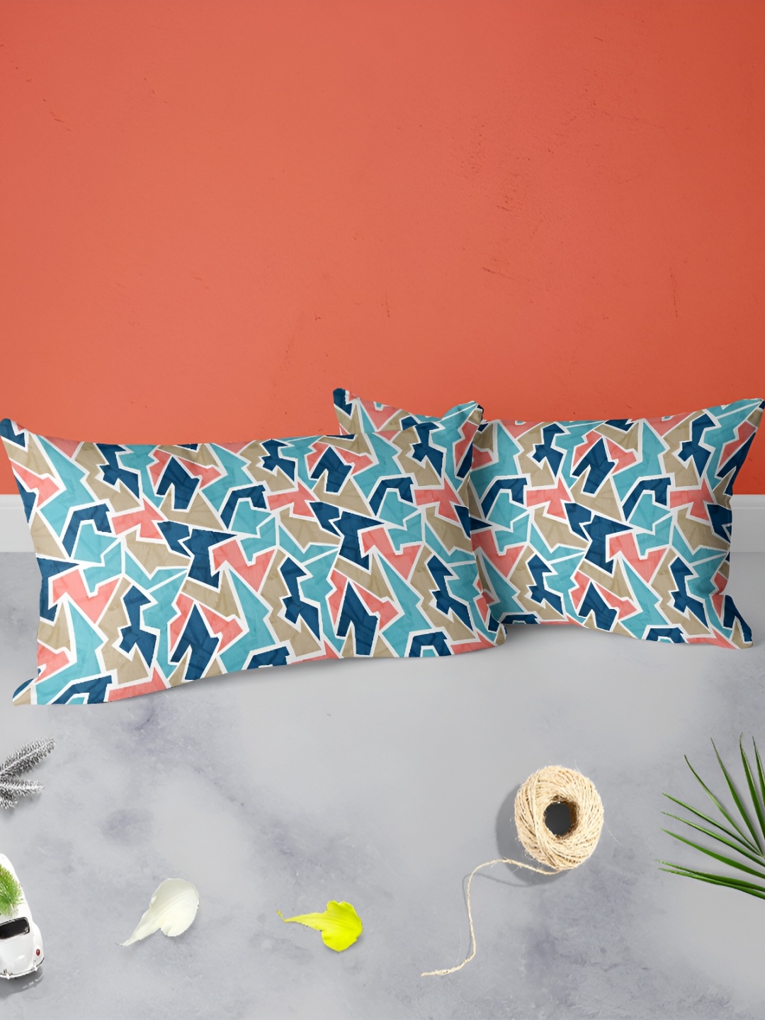 

ArtzFolio Blue 2 Pieces Printed Rectangle Pillow Covers