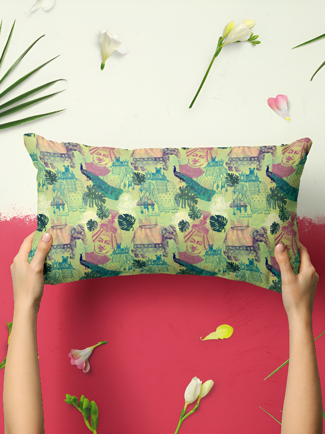 

ArtzFolio Green 2 Pieces Abstract Printed Rectangle Pillow Covers