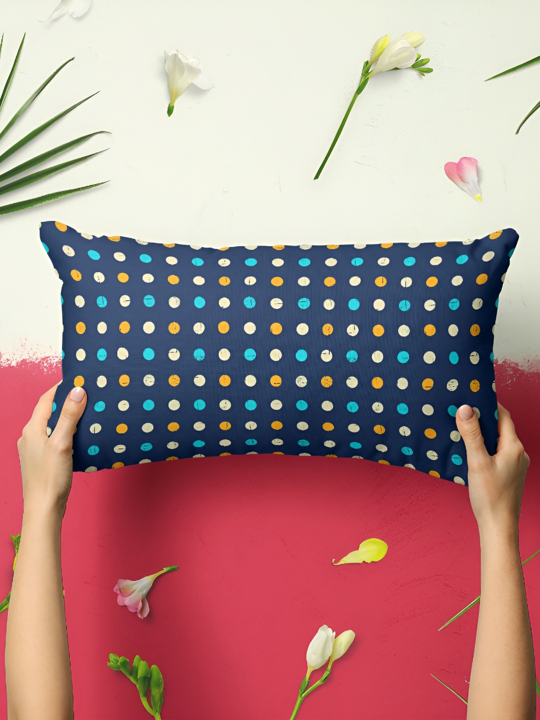 

ArtzFolio Blue & Yellow 2 Pieces Self Design Rectangle Pillow Covers