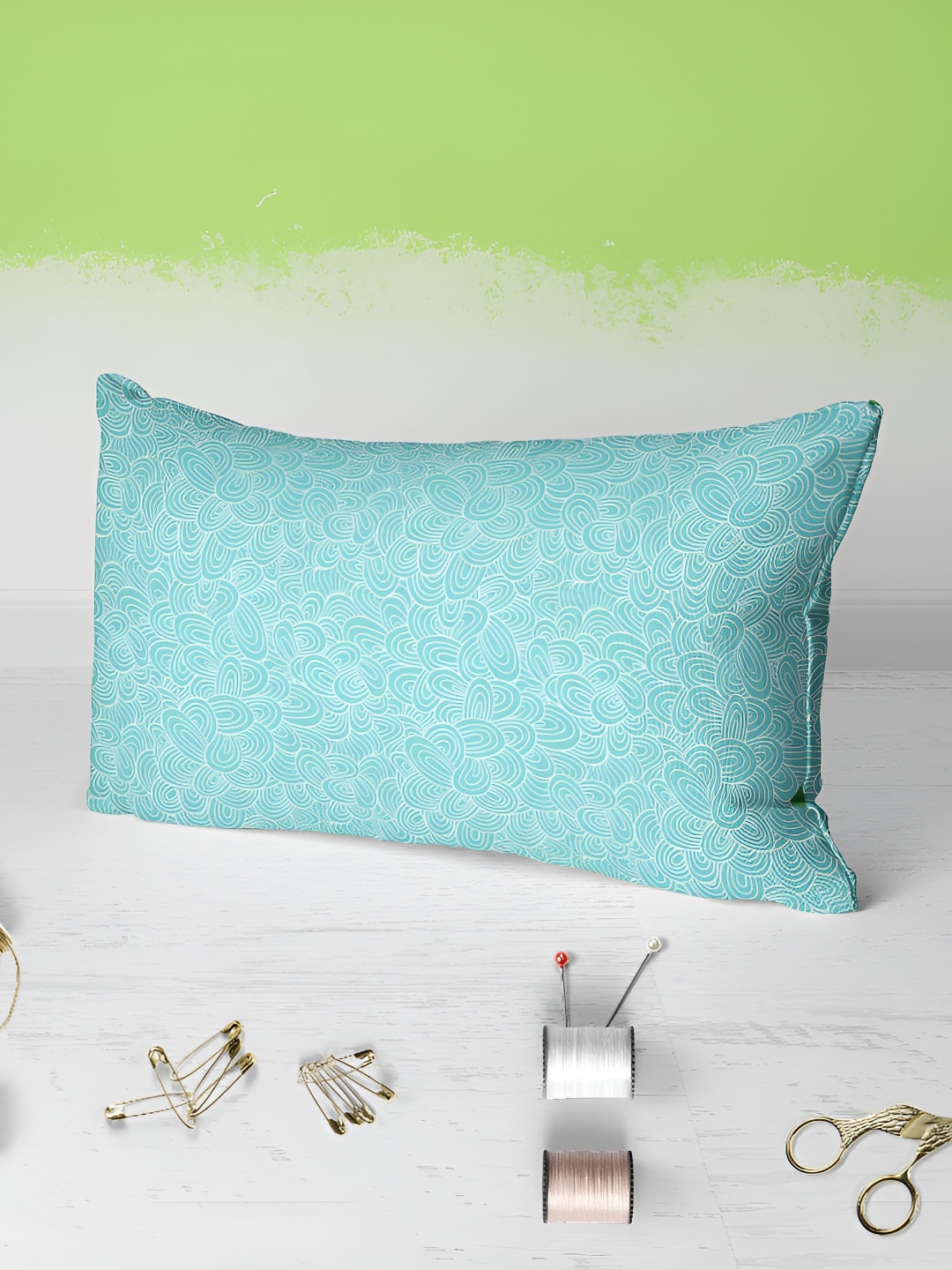 

ArtzFolio Blue 2 Pieces Abstract Rectangle Pillow Covers