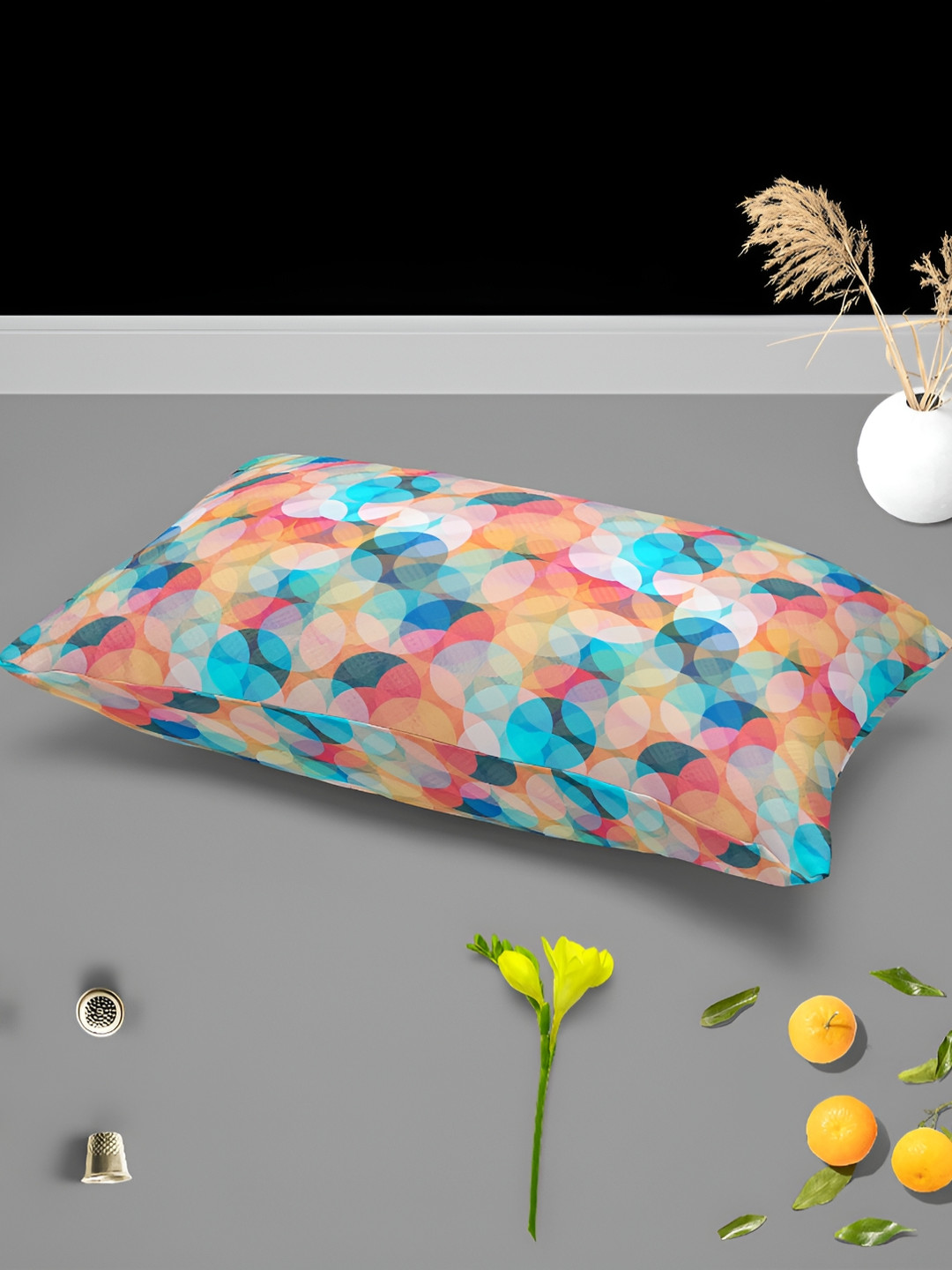 

ArtzFolio Blue & Orange 2 Pieces Abstract Printed Rectangle Pillow Covers