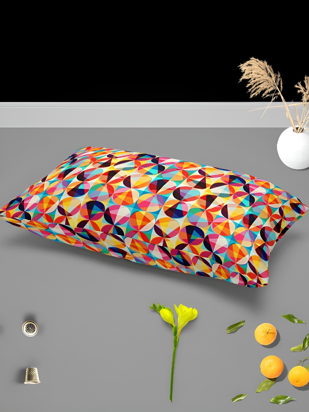 

ArtzFolio Orange & Black 2 Pieces Rectangle Pillow Covers