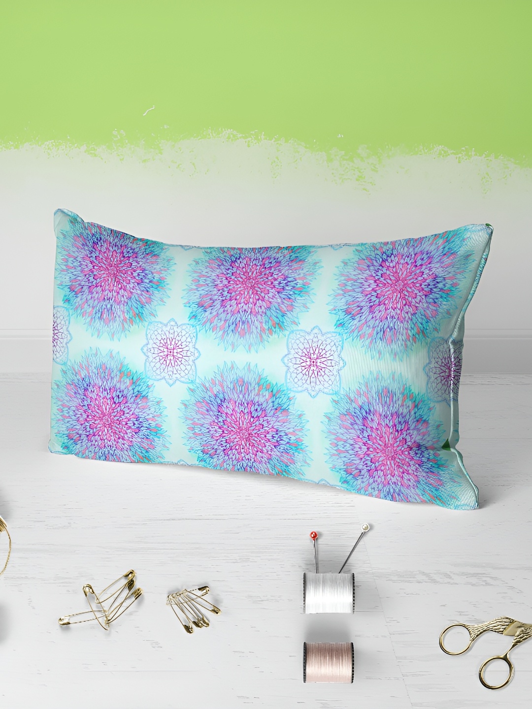 

ArtzFolio Pink & Blue 2Pcs Abstract Rectangle Pillow Covers