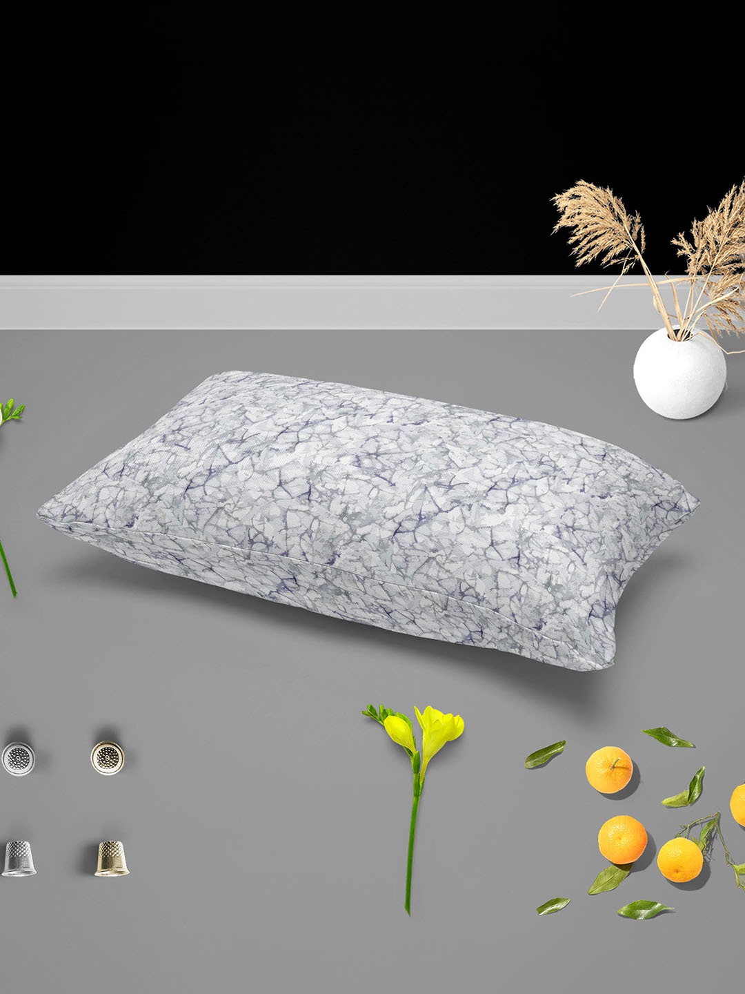 

ArtzFolio White & Grey 2 Pieces Abstract Printed Rectangle Pillow Covers