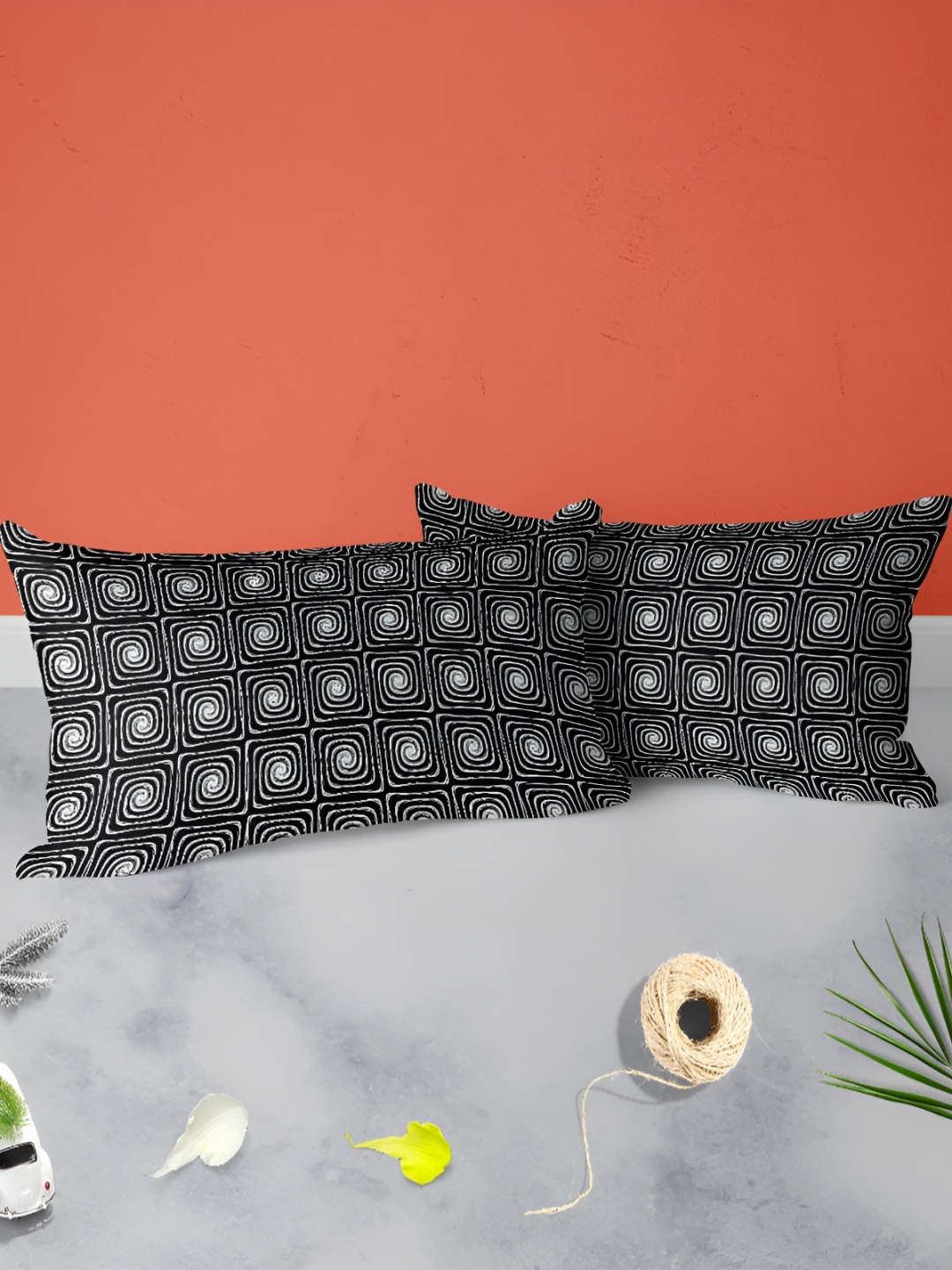 

ArtzFolio Black & White 2Pcs Geometric Rectangle Pillow Covers