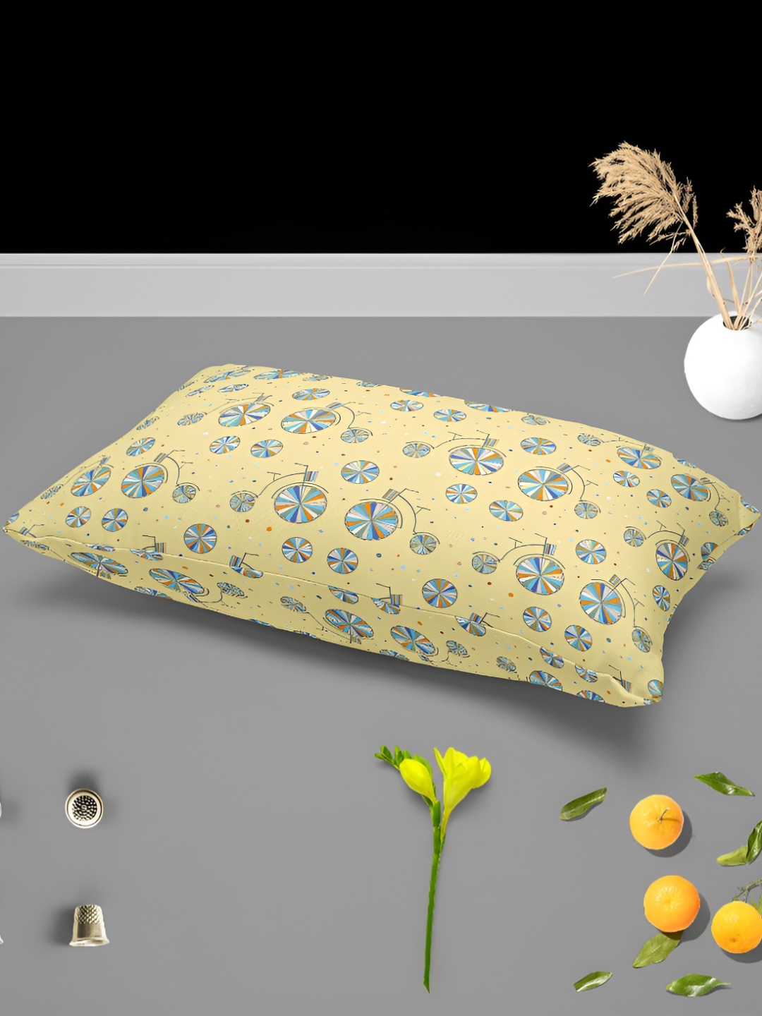 

ArtzFolio Yellow & Blue 2 Pieces Rectangle Pillow Covers