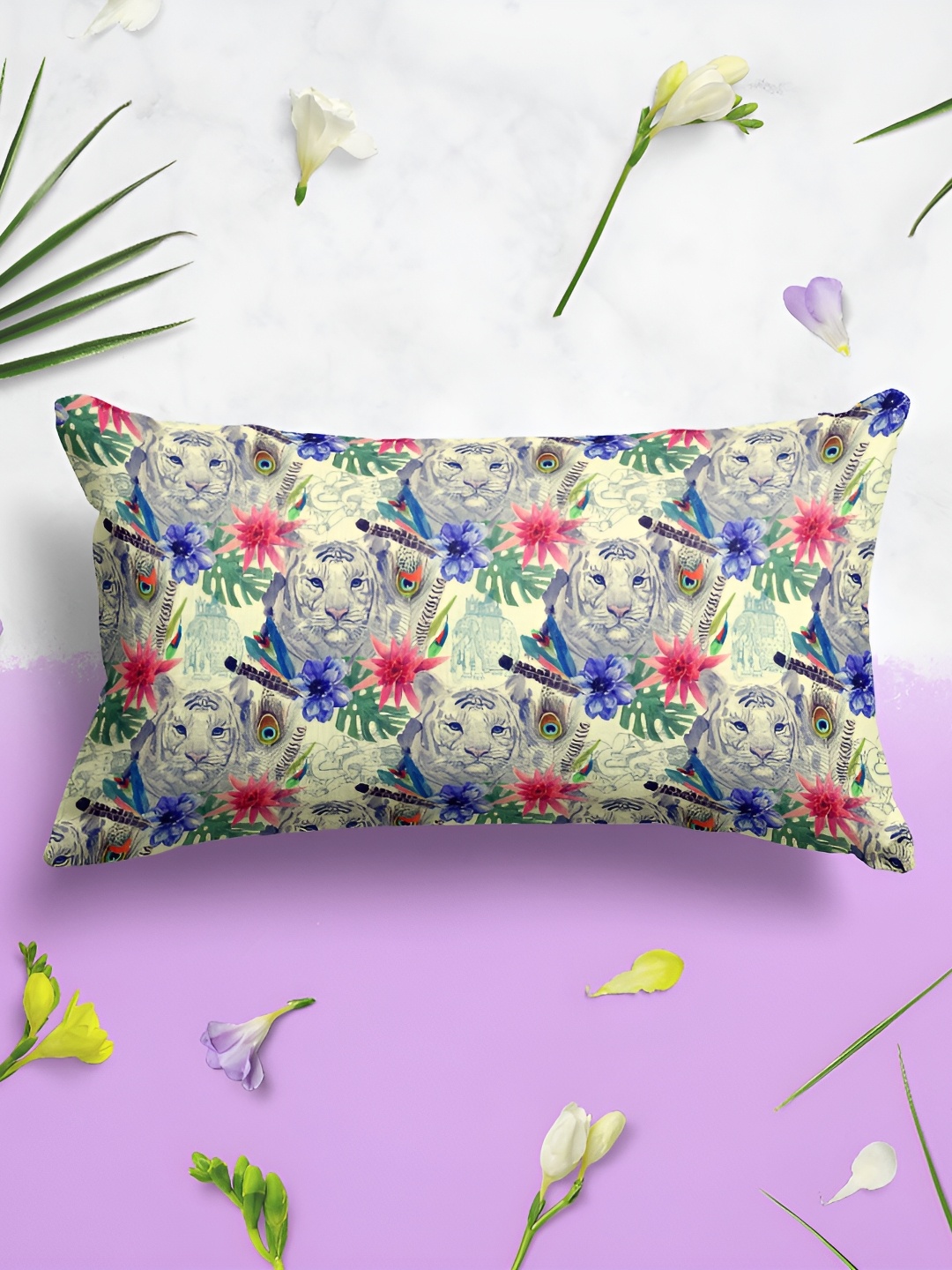 

ArtzFolio White 2 Pieces Printed Rectangle Pillow Covers