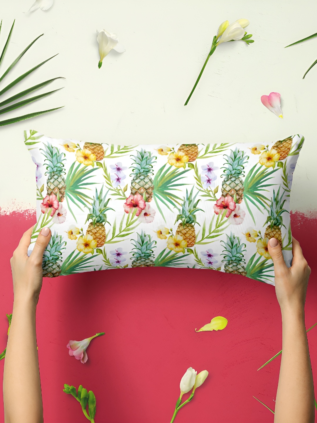 

ArtzFolio White 2 Pieces Printed Rectangle Pillow Covers