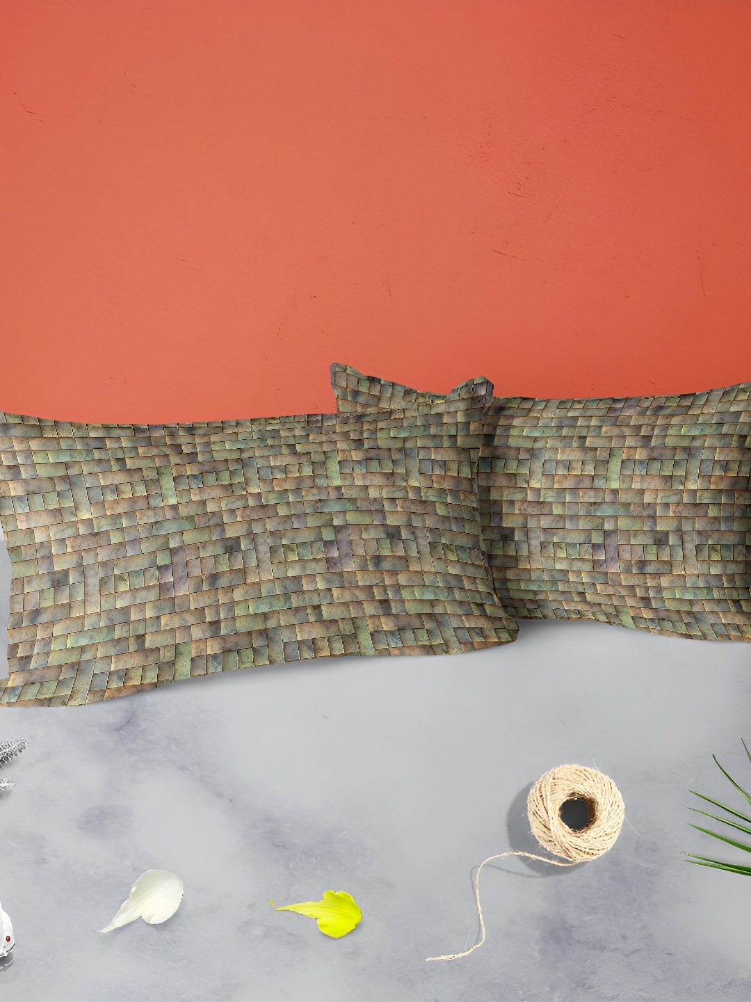

ArtzFolio Brown 2 Pieces Printed Velvet Rectangle Pillow Covers