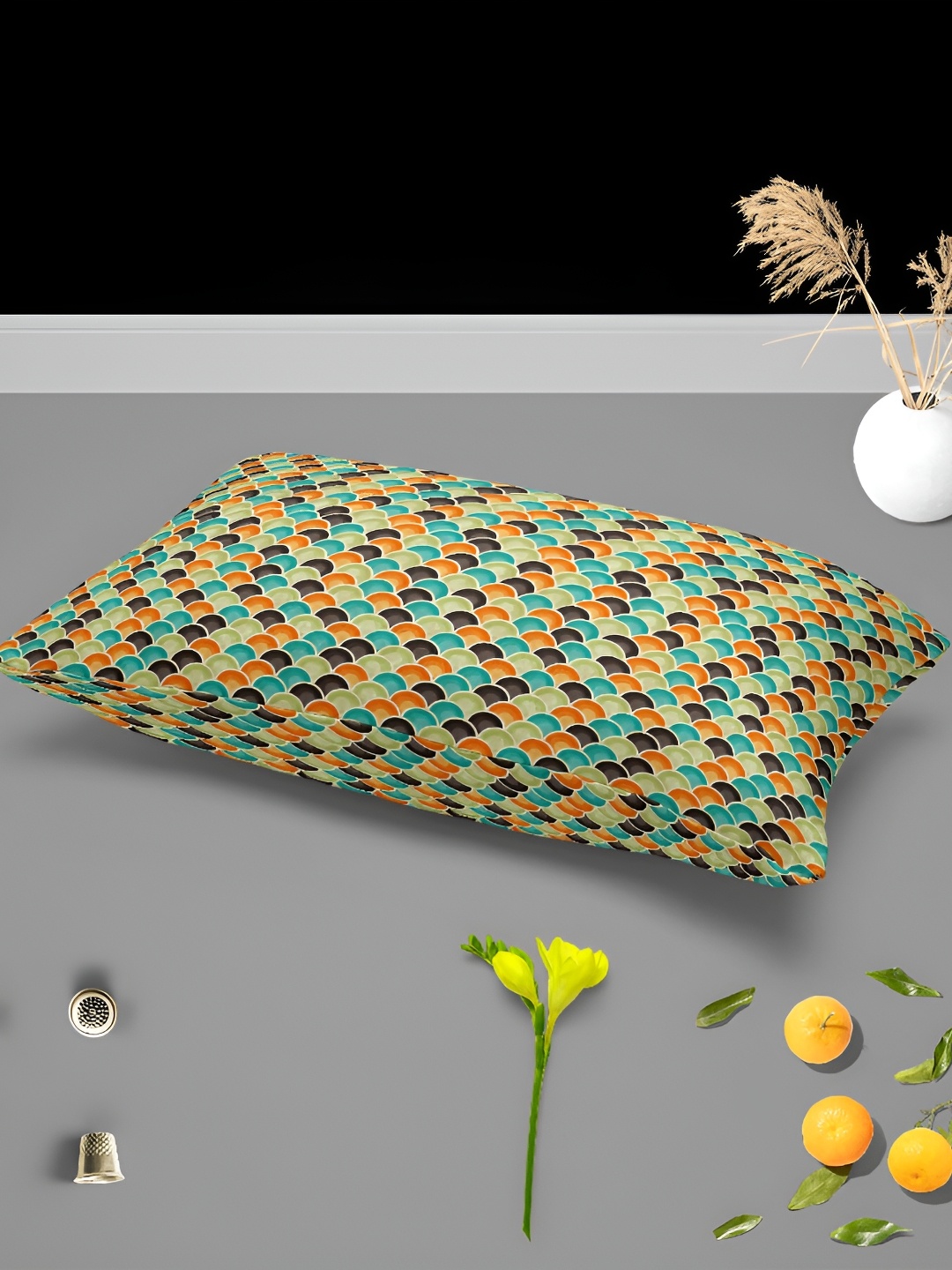 

ArtzFolio Green Yellow 2 Pieces Abstract Printed Velvet Rectangle Pillow Covers