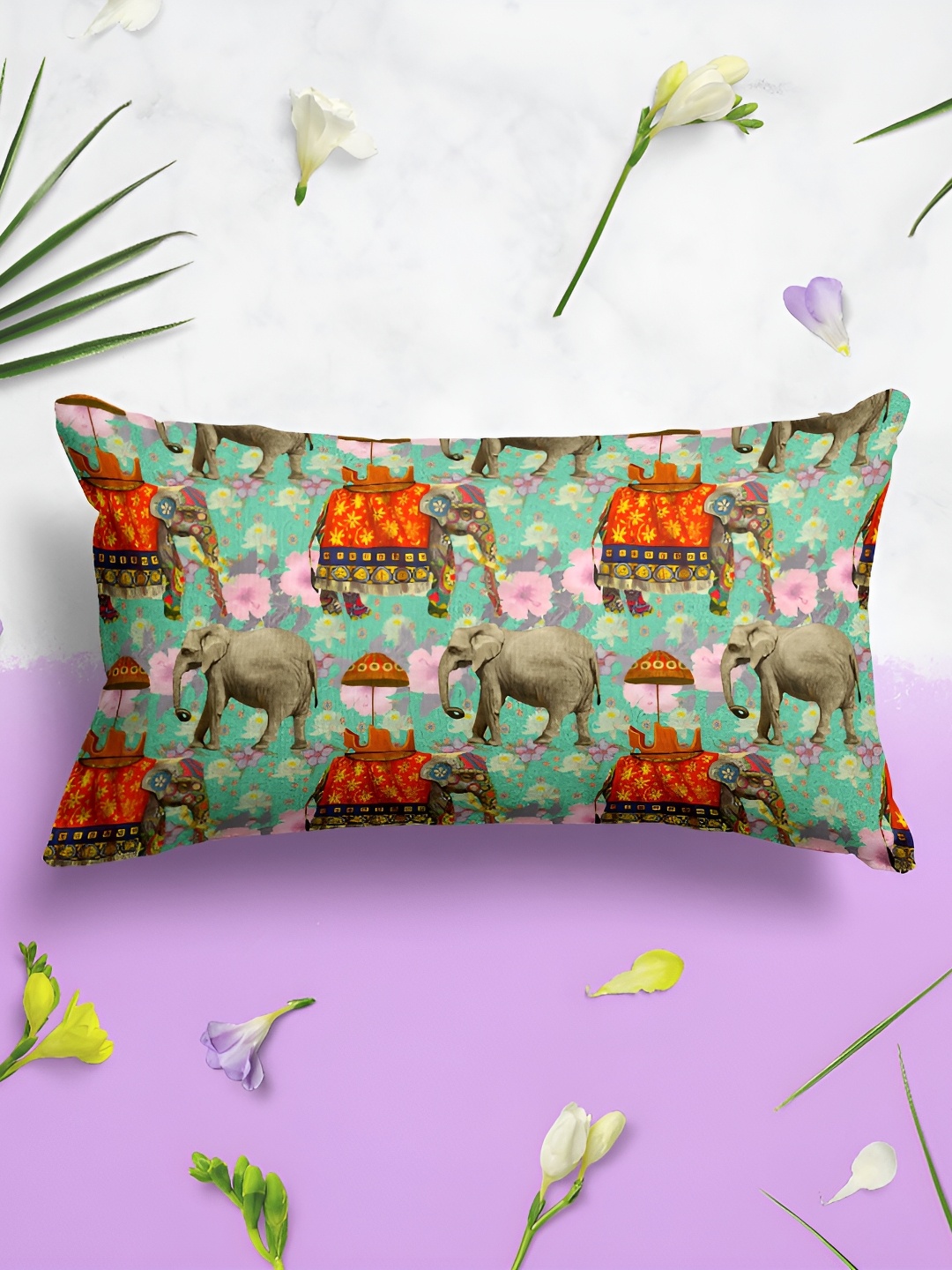 

ArtzFolio Green & Red 2 Pieces Rectangular Pillow Covers
