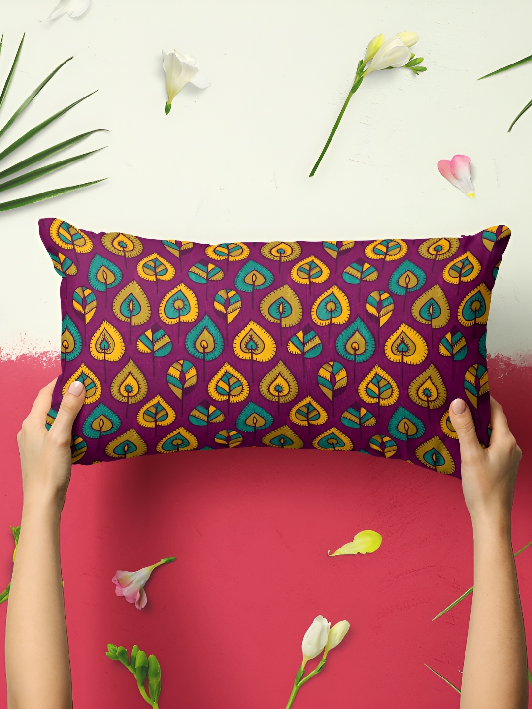 

ArtzFolio Purple & Yellow 2 Pieces Rectangle Pillow Covers