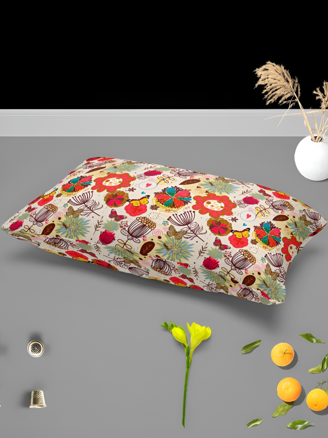 

ArtzFolio Red 2 Pieces Printed Rectangle Pillow Covers
