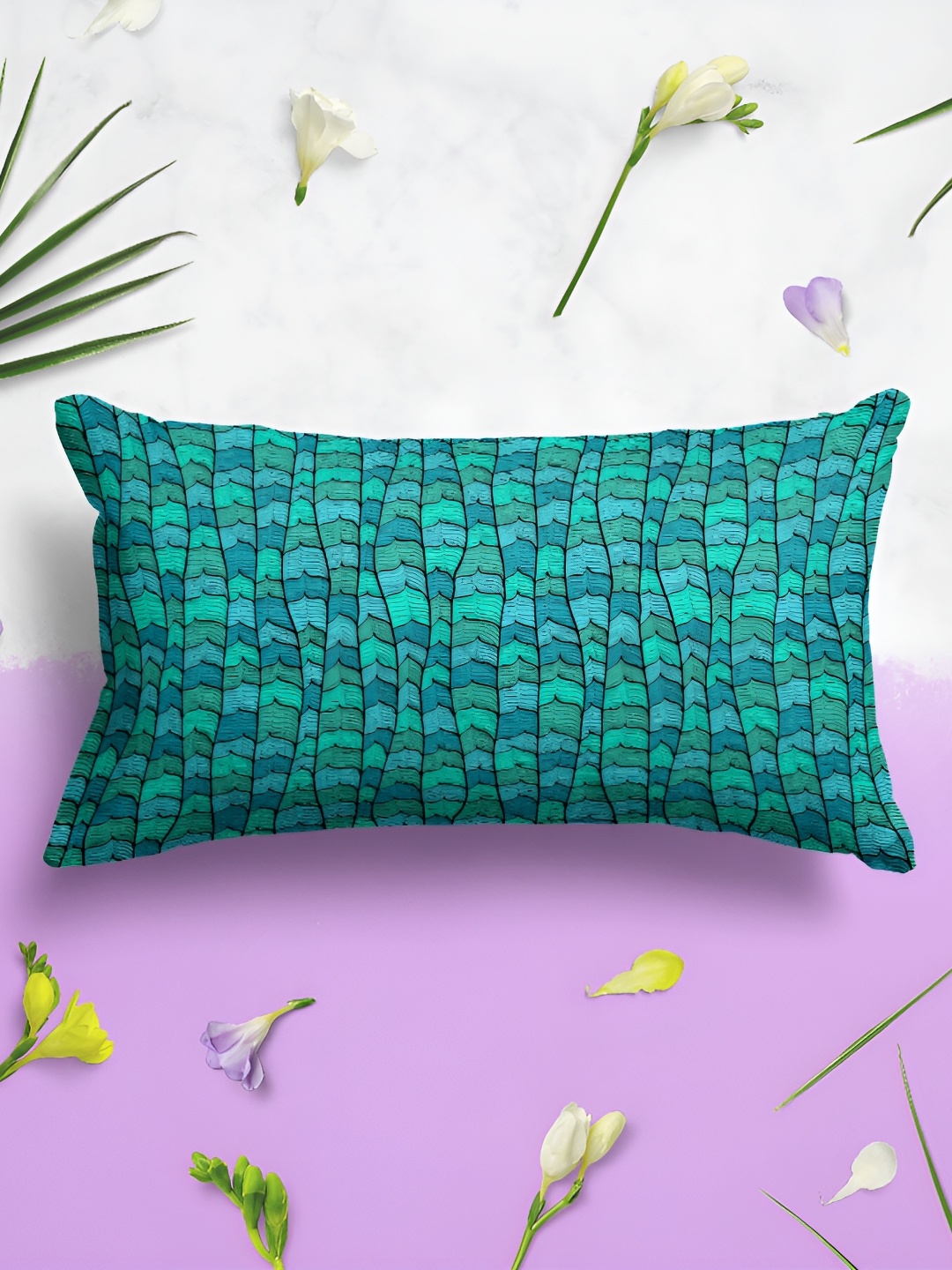 

ArtzFolio Green 2 Pieces Abstract Rectangle Pillow Covers