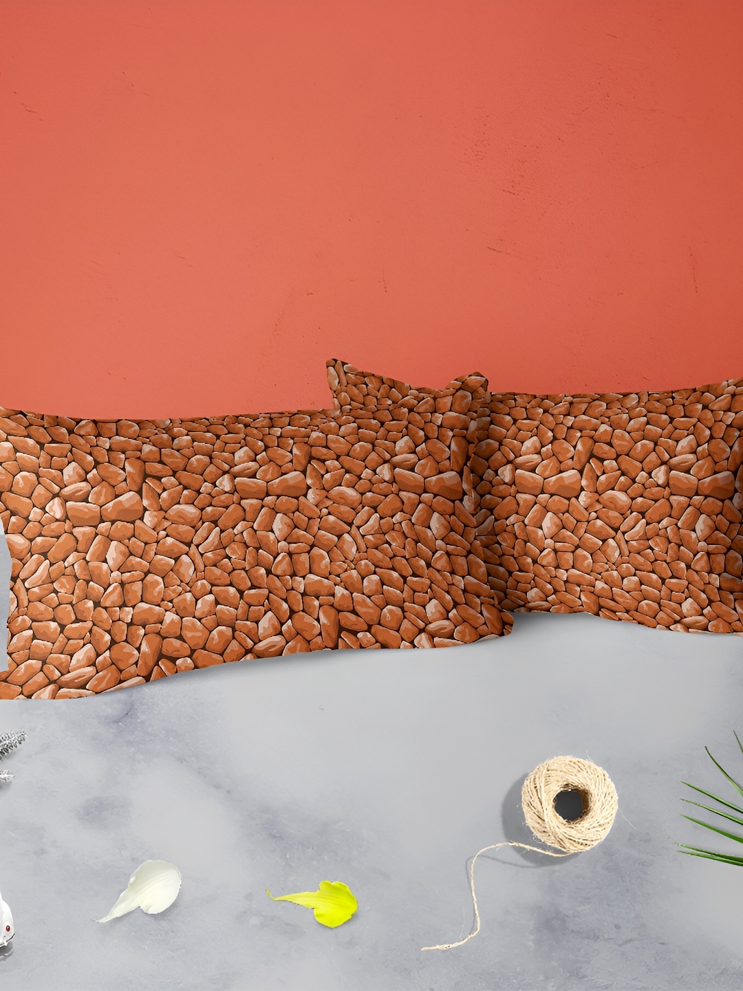 

ArtzFolio Brown & Black 2 Pieces Abstract Printed Rectangular Pillow Covers