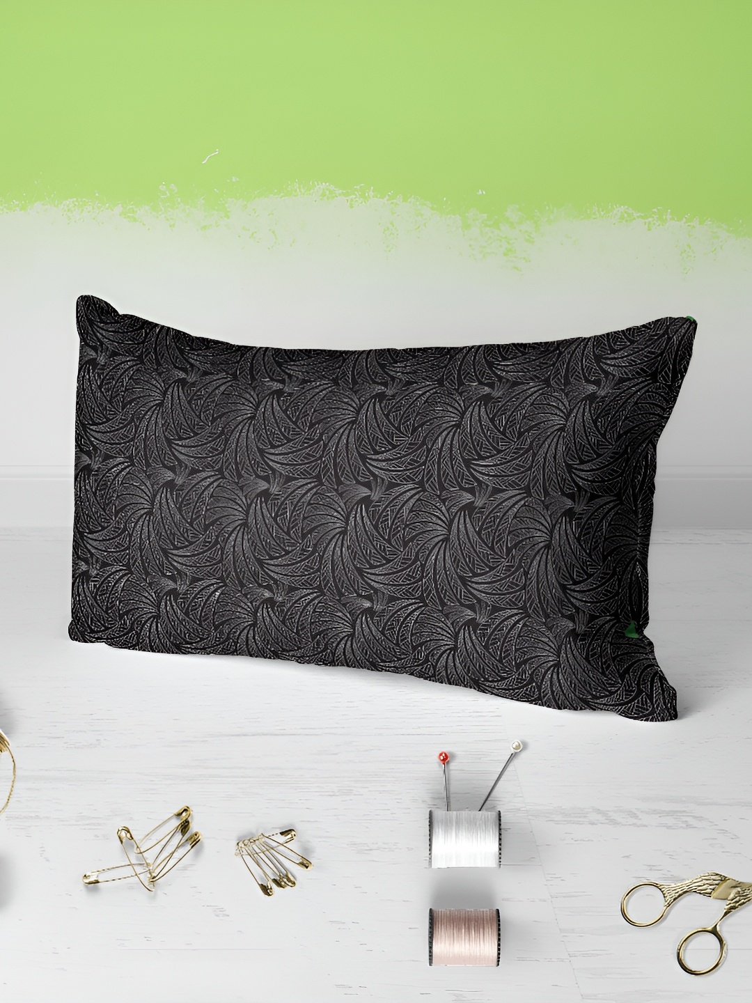 

ArtzFolio Black & Grey 2 Pieces Abstract Printed Rectangle Pillow Covers