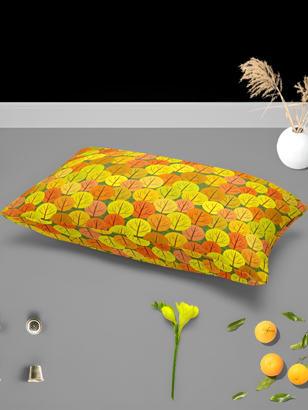 

ArtzFolio Yellow 2 Pieces Printed Velvet Rectangle Pillow Covers