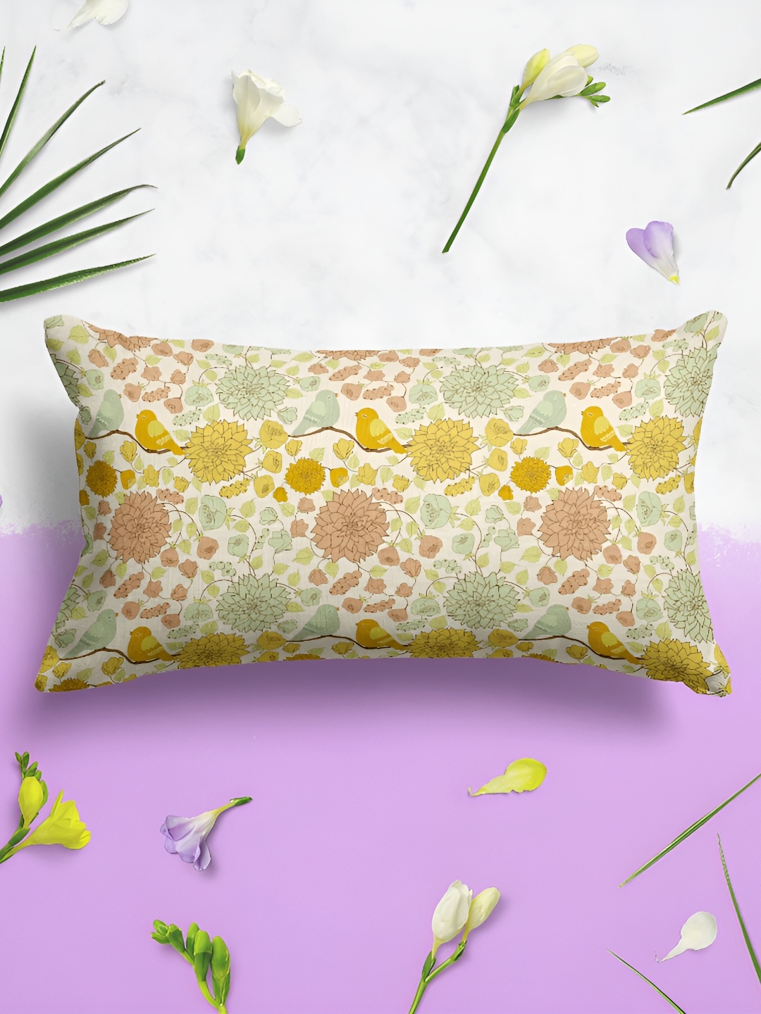 

ArtzFolio Green & Yellow 2 Pieces Abstract Rectangle Pillow Covers