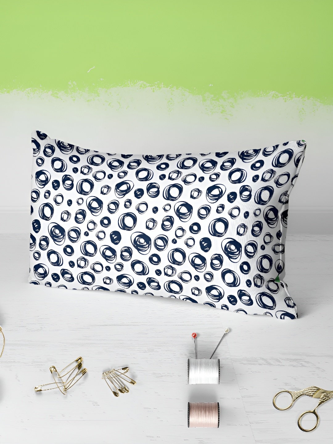 

ArtzFolio Blue and White 2 Pieces Velvet Rectangle Pillow Covers