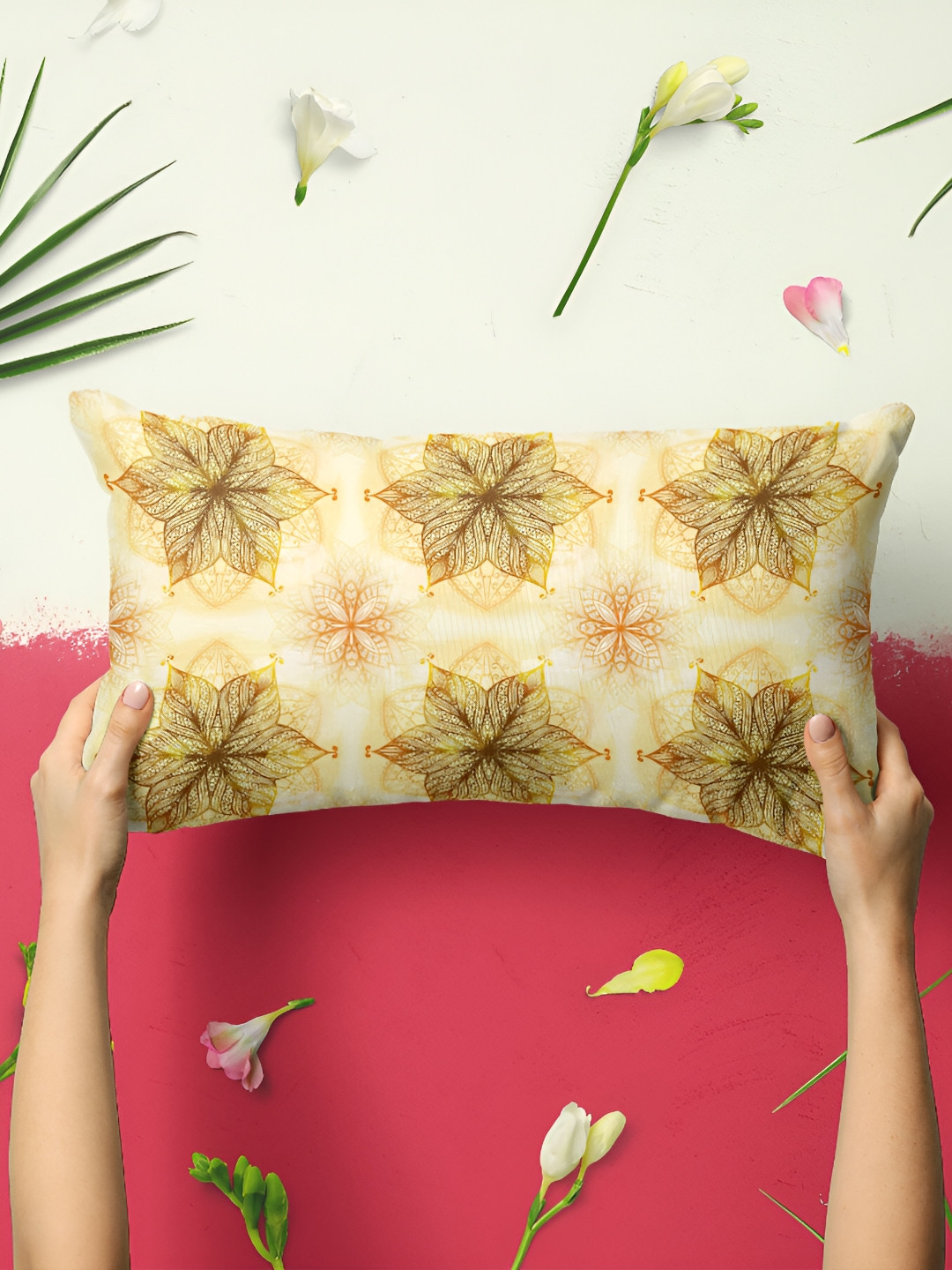 

ArtzFolio Beige & Brown 2 Pieces Rectangle Pillow Covers