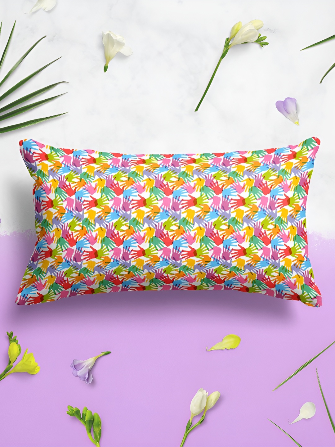 

ArtzFolio Pink & Green 2 Pieces Abstract Rectangle Pillow Covers