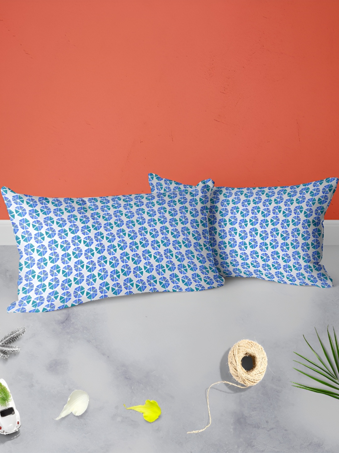 

ArtzFolio Blue 2 Pieces Velvet Rectangle Pillow Covers
