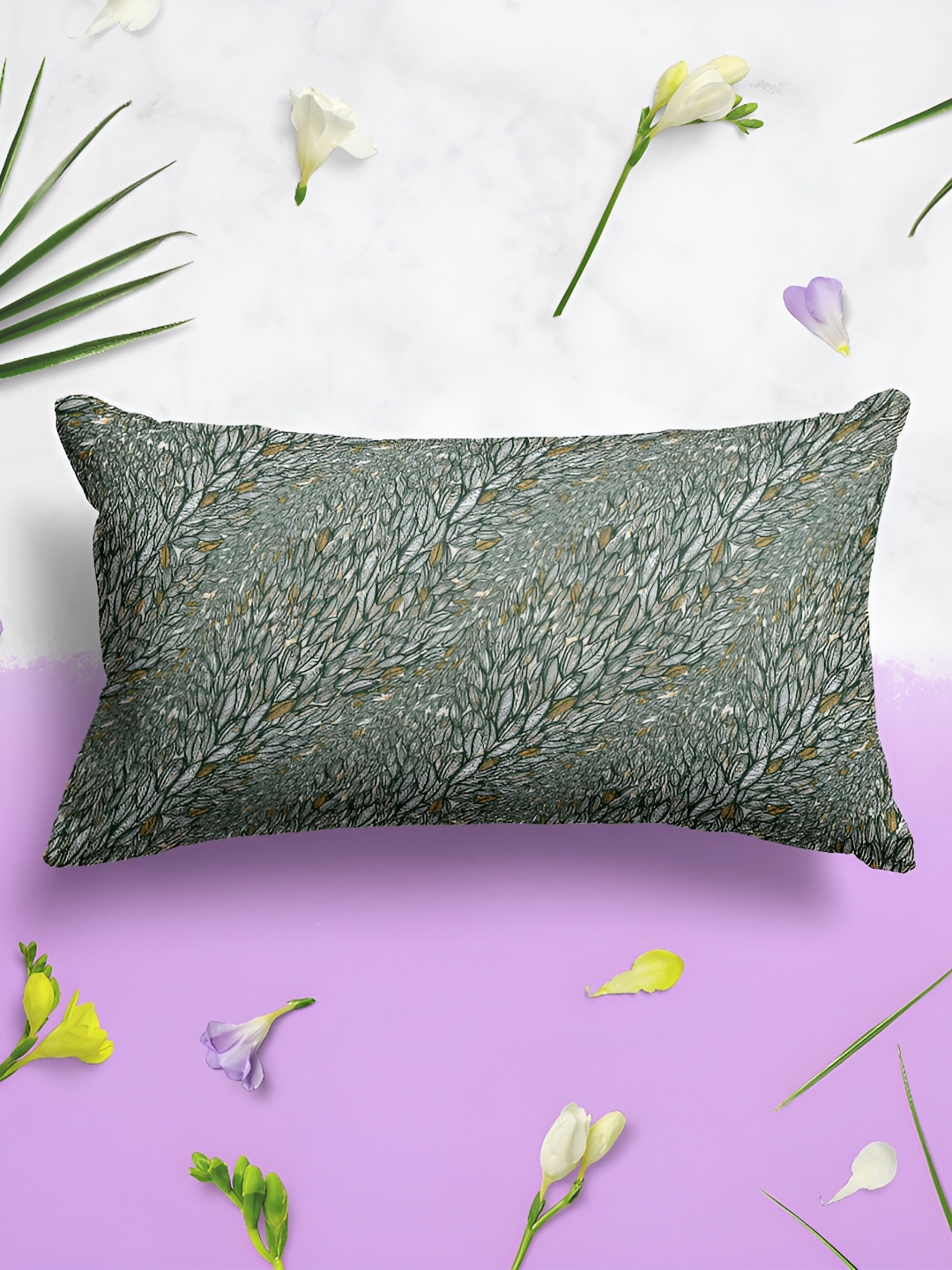 

ArtzFolio Green & White 2 Pieces Abstract Printed Rectangle Pillow Covers