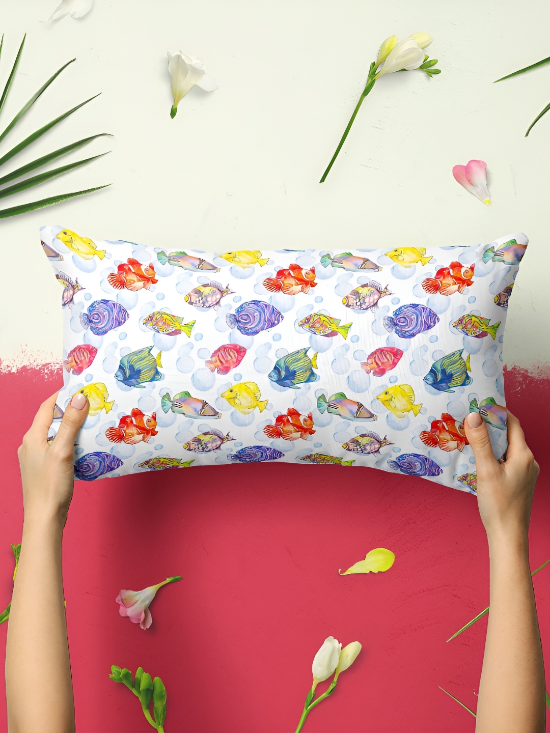 

ArtzFolio White & Red 2 Pieces Rectangle Pillow Covers