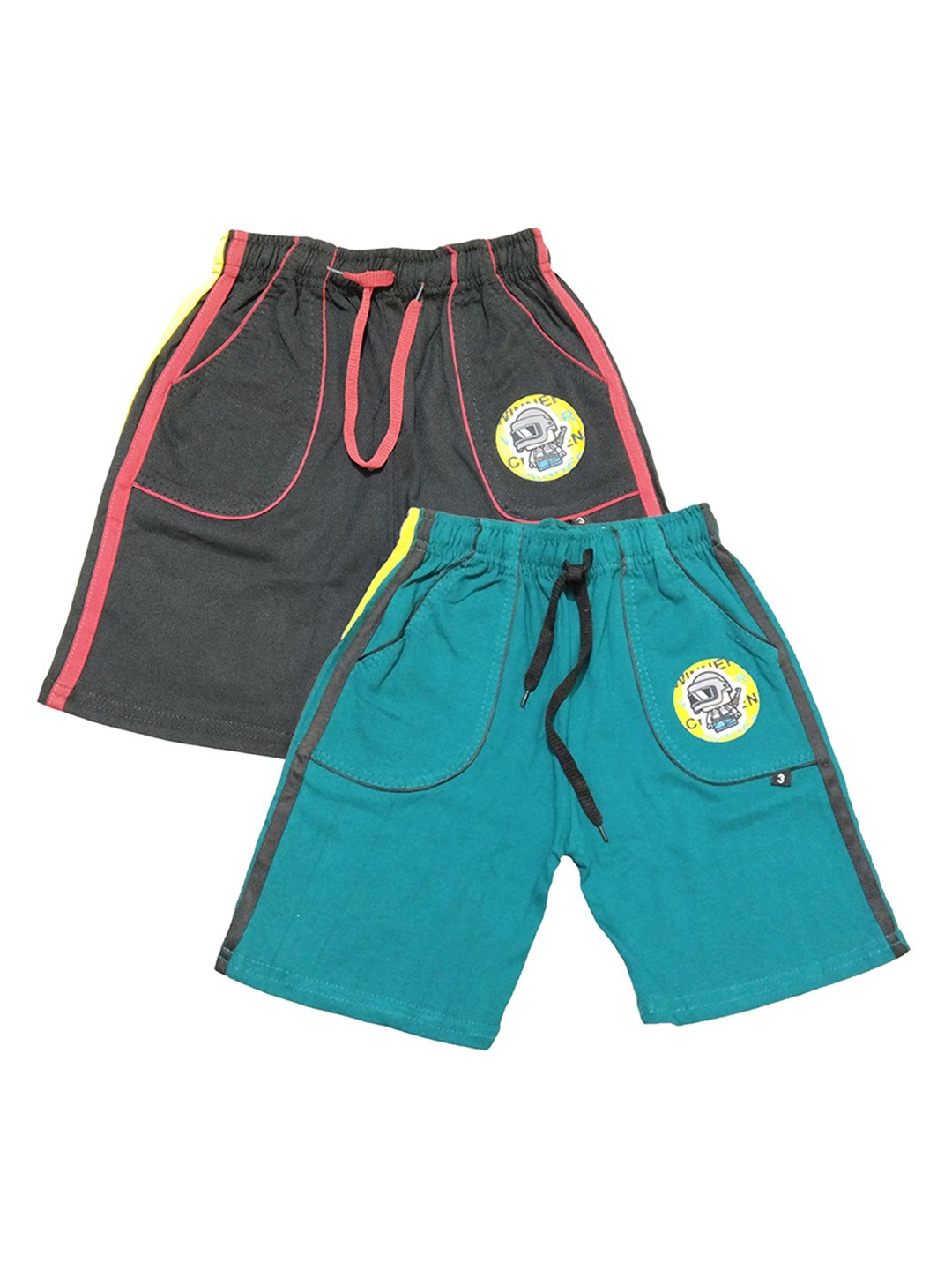 

BAESD Boys Pack Of 2 Mid-Rise Cotton Regular Shorts, Grey