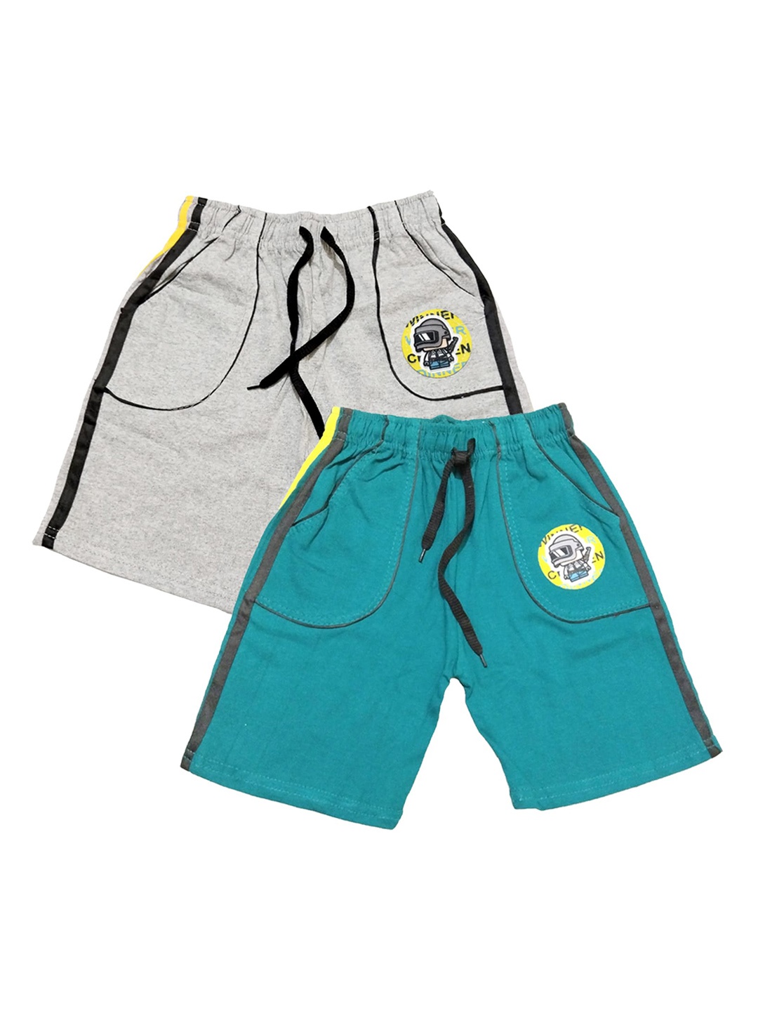 

BAESD Boys Pack Of 2 Mid Rise Cotton Shorts, Grey