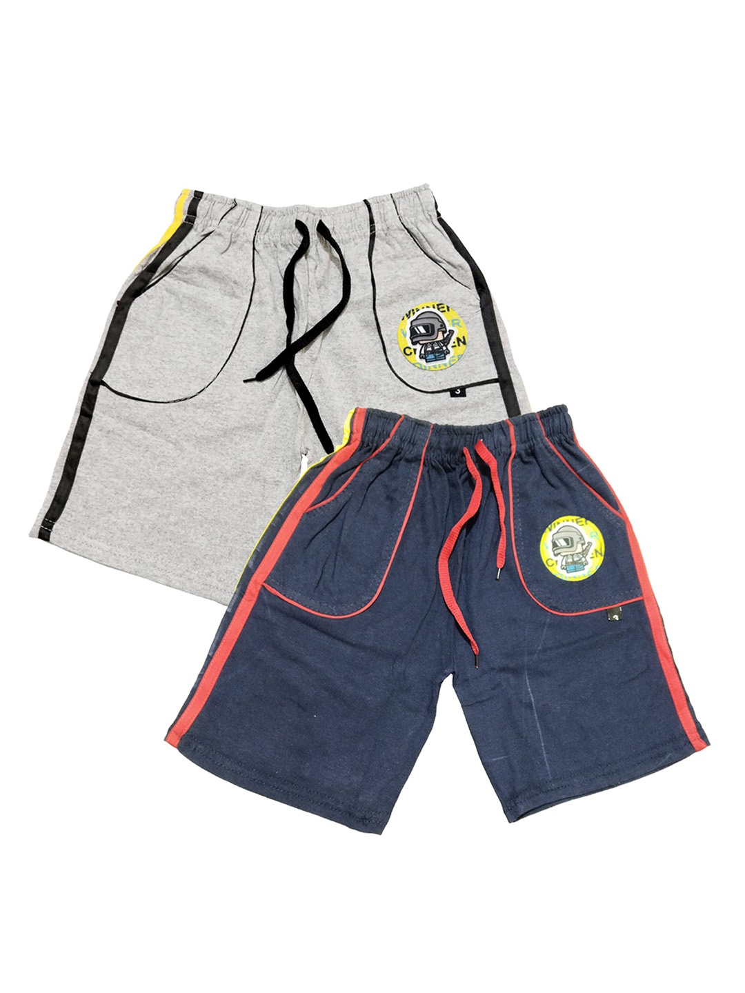

BAESD Boys Pack Of 2 Mid Rise Cotton Shorts, Grey